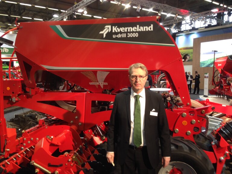 Lars Erik Nørrelund at the Kverneland Group stand at Agritechnica 2019, Hannover, Germany